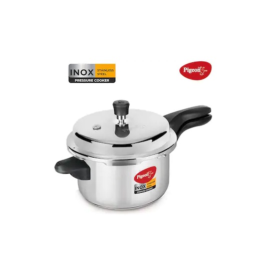India Desire : Buy Pigeon Stainless Steel 5 L Induction Bottom Outer Lid Pressure Cooker - Set of 1 At Rs 1590 From PaytmMall